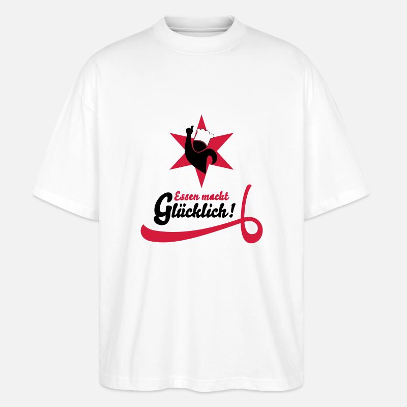 essen - Stanley/Stella Oversized Unisex Bio T-Shirt Blaster 2.0 - Weiß