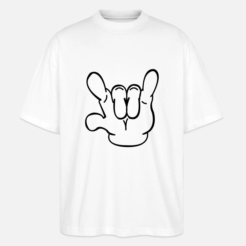 devil_hand - Stanley/Stella Oversized Unisex Organic T-shirt Blaster 2.0 - white
