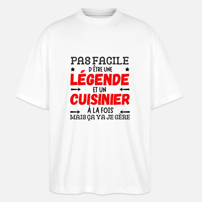 EIN LEGENDÄRER KOCH - Stanley/Stella Oversized Unisex Bio T-Shirt Blaster 2.0 - Weiß