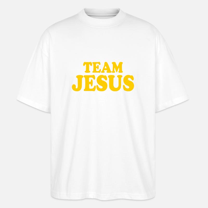 Team jesus - Stanley/Stella Oversized Unisex Bio T-Shirt Blaster 2.0 - Weiß
