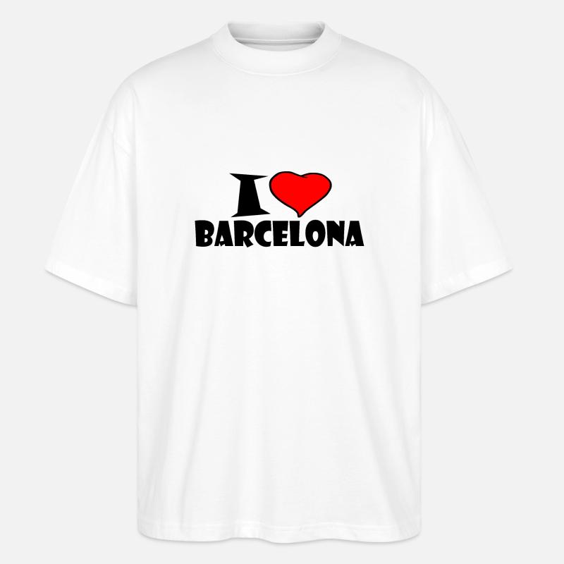 Barcelona - Stanley/Stella Oversized Unisex Bio T-Shirt Blaster 2.0 - Weiß