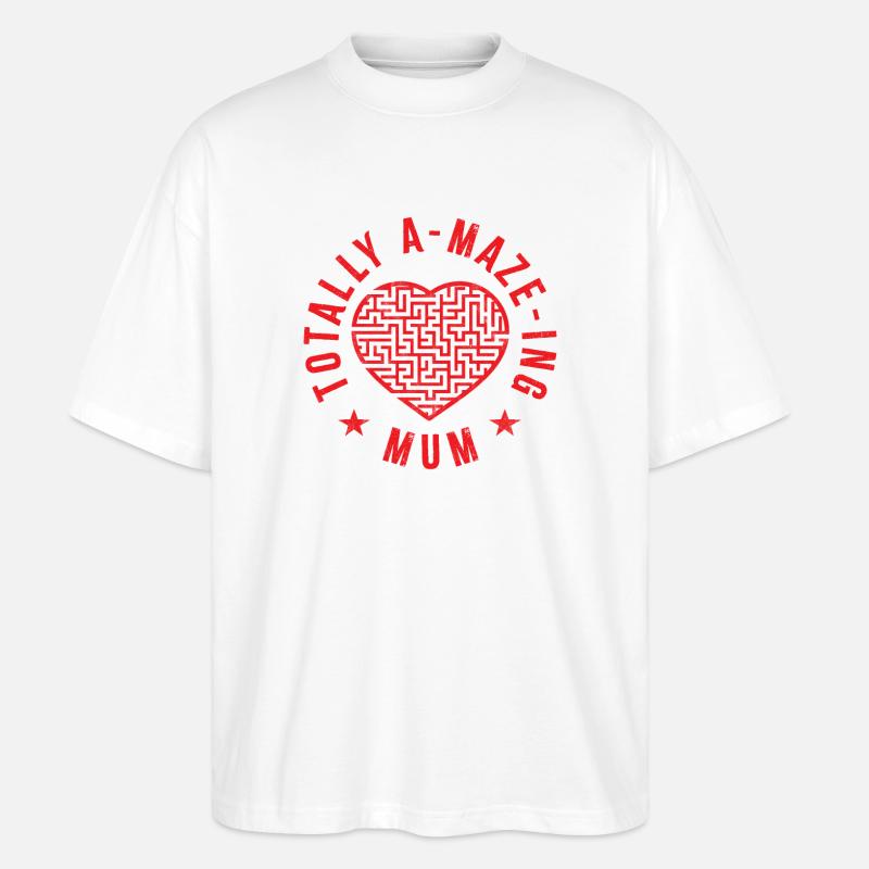 Völlig A-Labyrinth Mama - Stanley/Stella Oversized Unisex Bio T-Shirt Blaster 2.0 - Weiß