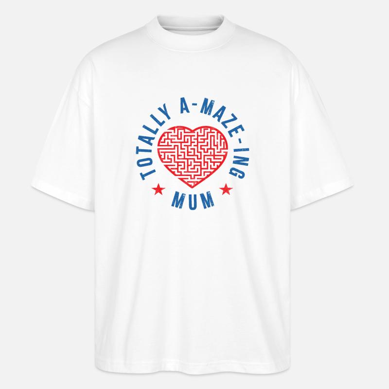 Völlig A-Labyrinth Mama - Stanley/Stella Oversized Unisex Bio T-Shirt Blaster 2.0 - Weiß
