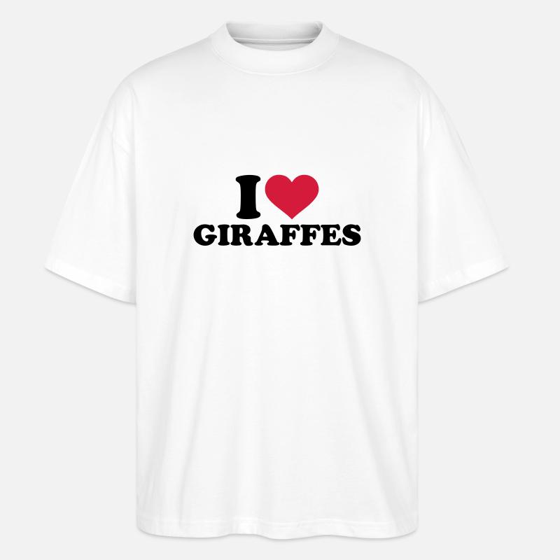 Giraffe - Stanley/Stella Oversized Unisex Bio T-Shirt Blaster 2.0 - Weiß