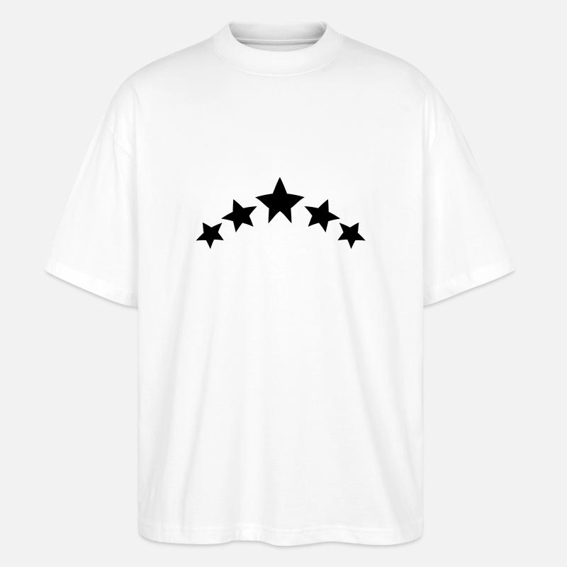 Sterne - Stanley/Stella Oversized Unisex Bio T-Shirt Blaster 2.0 - Weiß