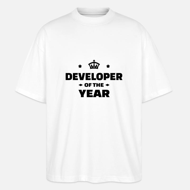 Developer Entwickler Développeur Computer Geek - Stanley/Stella Oversized Unisex Organic T-shirt Blaster 2.0 - white