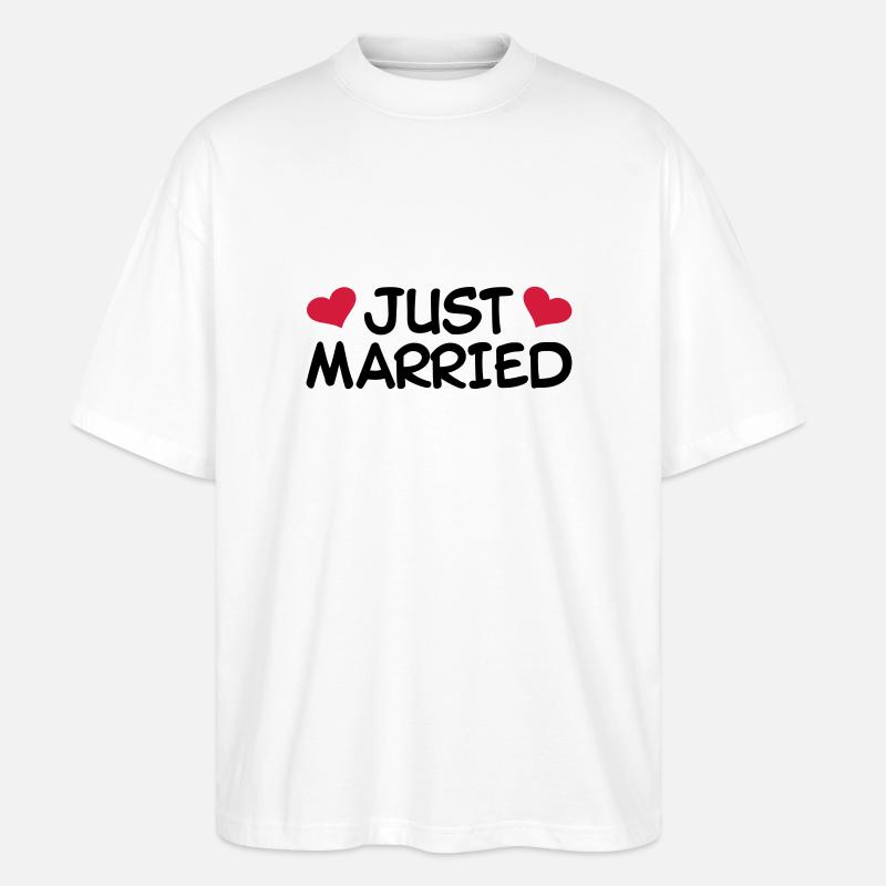 Just Married Mariage - T-shirt bio Blaster 2.0 coupe oversize Stanley/Stella Unisexe - blanc