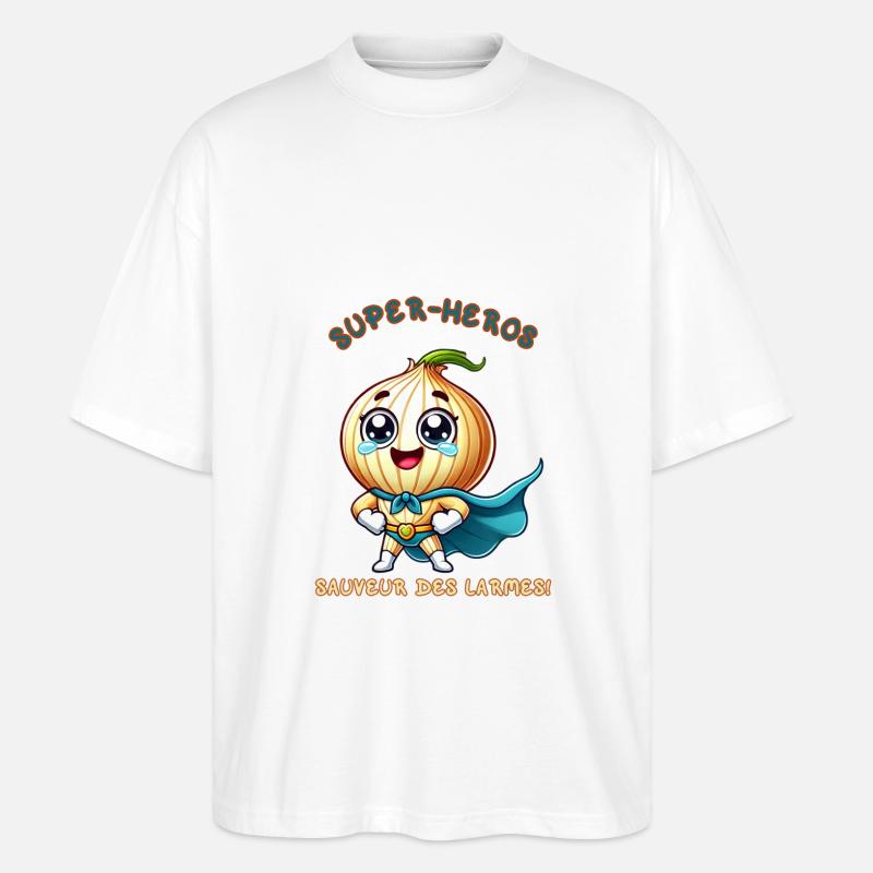Superheld - Retter der Tränen - Stanley/Stella Oversized Unisex Bio T-Shirt Blaster 2.0 - Weiß
