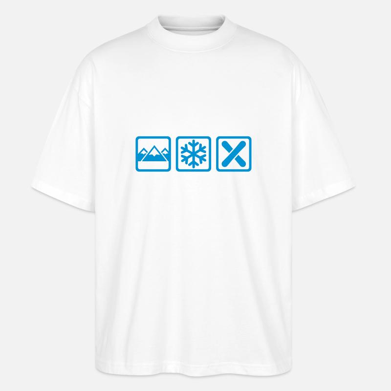 Snowboard - Stanley/Stella Oversized Unisex Bio T-Shirt Blaster 2.0 - Weiß