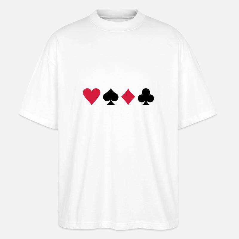 Poker - Stanley/Stella Oversized Unisex Bio T-Shirt Blaster 2.0 - Weiß