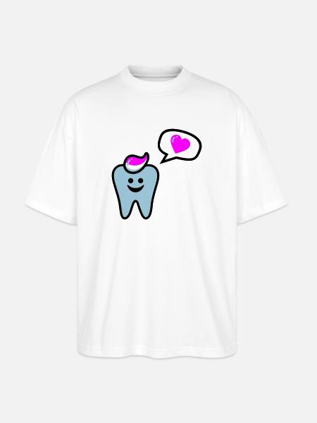zahn punk zahnarzt dentist - Stanley/Stella Oversized Unisex Organic T-shirt Blaster 2.0 - white