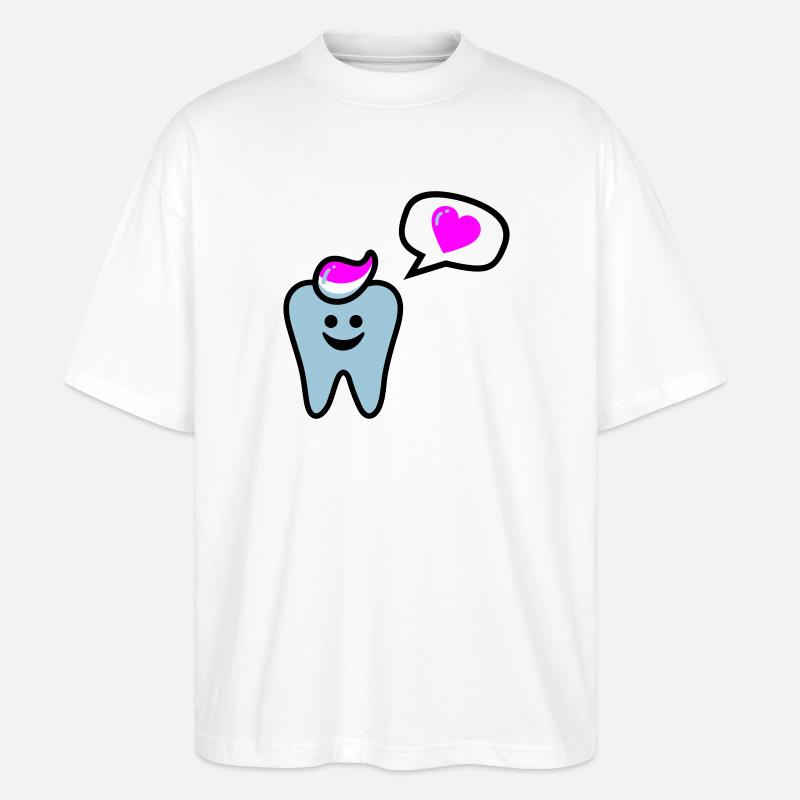 zahn punk zahnarzt dentist - Stanley/Stella Oversized Unisex Bio T-Shirt Blaster 2.0 - Weiß