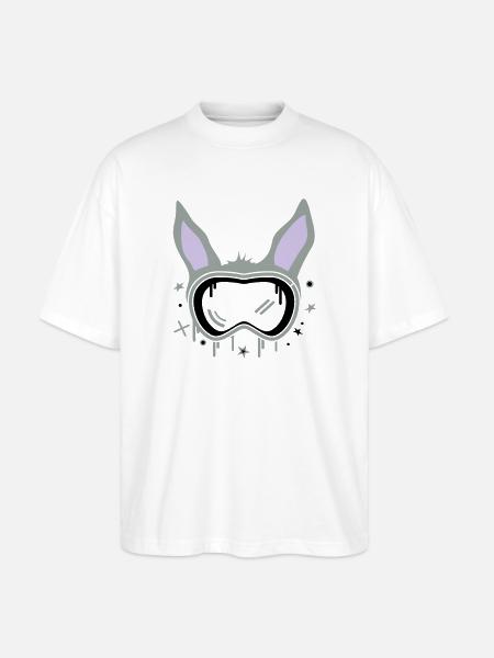 Ski Bunny - Stanley/Stella Oversized Unisex Organic T-shirt Blaster 2.0 - white
