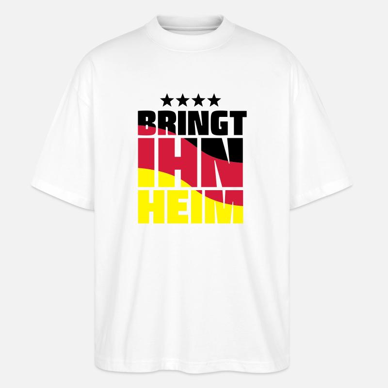 bringt ihn heim! WM pokal - Stanley/Stella Oversized Unisex Bio T-Shirt Blaster 2.0 - Weiß