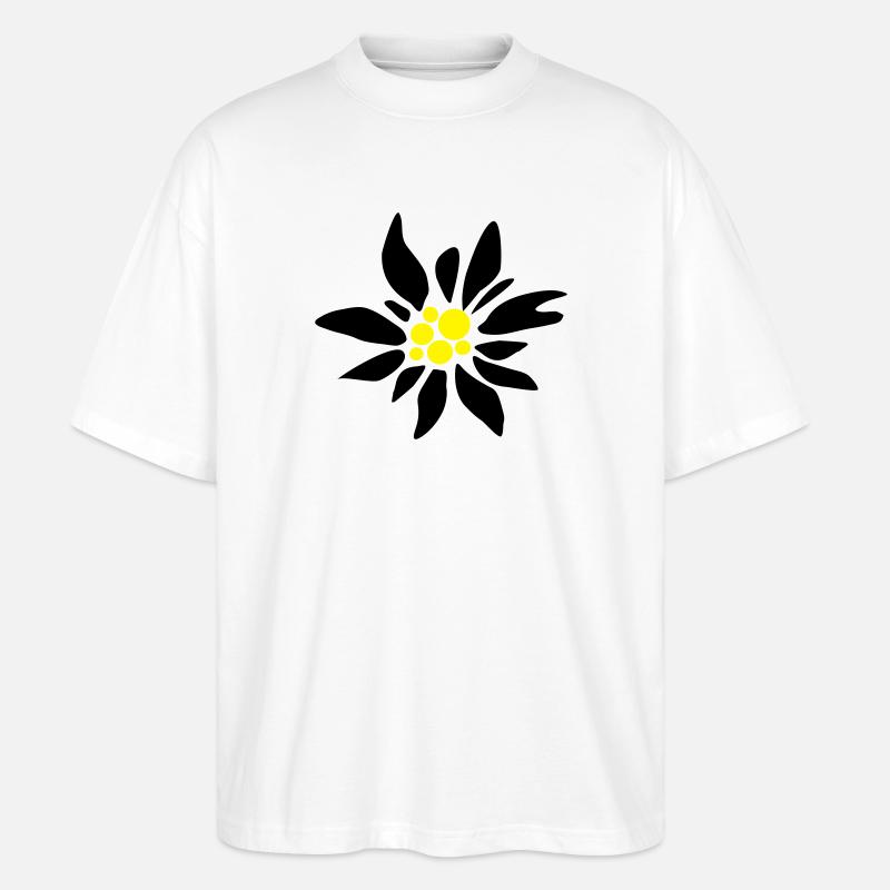 Edelweiss - Stanley/Stella Oversized Unisex Bio T-Shirt Blaster 2.0 - Weiß