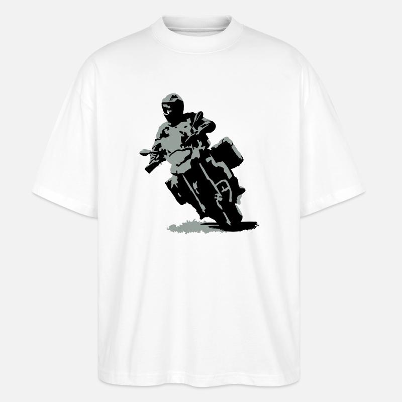 Reiseenduro klein - Stanley/Stella Oversized Unisex Bio T-Shirt Blaster 2.0 - Weiß