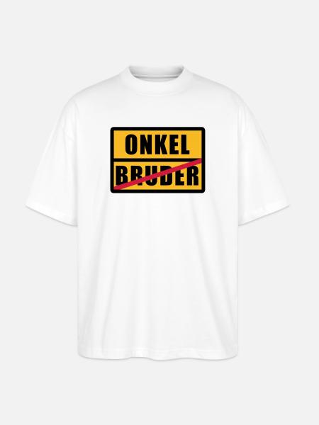 Bruder - Onkel - Stanley/Stella Oversized Unisex Bio T-Shirt Blaster 2.0 - Weiß