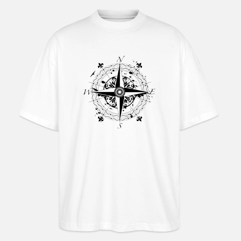 Windrose Grunge style - Stanley/Stella Oversized Unisex Bio T-Shirt Blaster 2.0 - Weiß