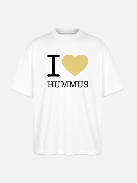 I LOVE HUMMUS - Stanley/Stella Oversized Unisex Organic T-shirt Blaster 2.0 - white
