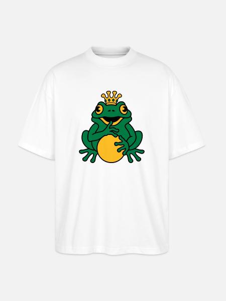 Froschkönig - Stanley/Stella Oversized Unisex Bio T-Shirt Blaster 2.0 - Weiß