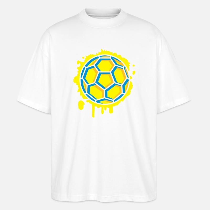 Handball Graffiti - Stanley/Stella Oversized Unisex Bio T-Shirt Blaster 2.0 - Weiß