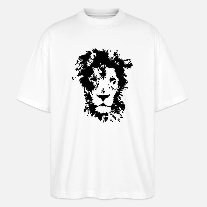 Löwe - Stanley/Stella Oversized Unisex Bio T-Shirt Blaster 2.0 - Weiß