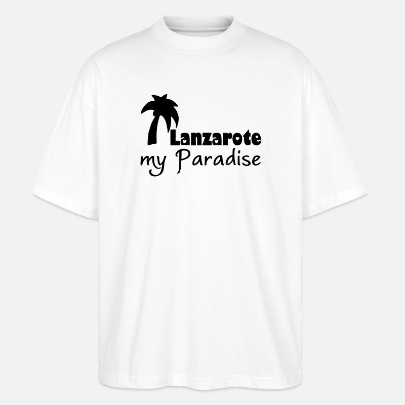 Lanzarote Paradise Urlaub Geschenk - Stanley/Stella Oversized Unisex Bio T-Shirt Blaster 2.0 - Weiß