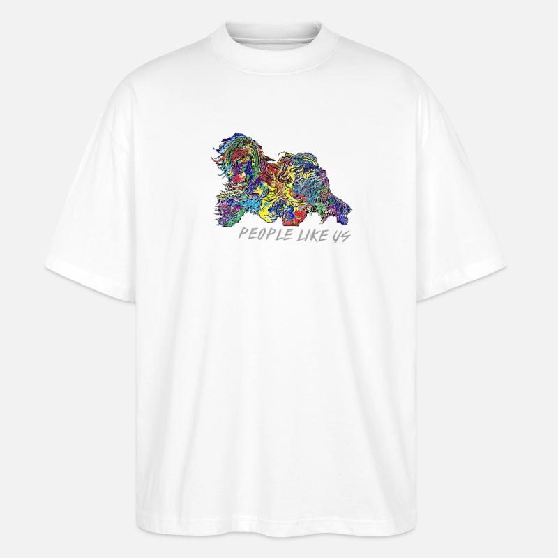 rainbow Tibetan - Stanley/Stella Oversized Unisex Bio T-Shirt Blaster 2.0 - Weiß