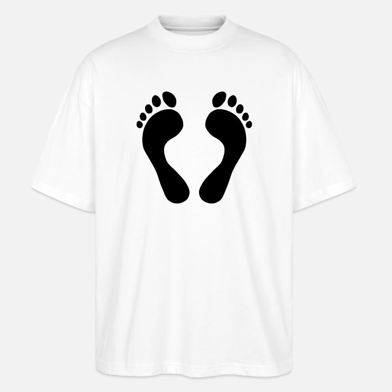 Fußabdruck - Stanley/Stella Oversized Unisex Bio T-Shirt Blaster 2.0 - Weiß