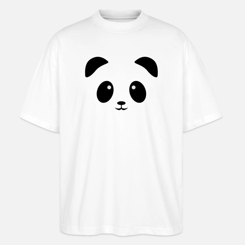 Panda Gesicht - Stanley/Stella Oversized Unisex Bio T-Shirt Blaster 2.0 - Weiß
