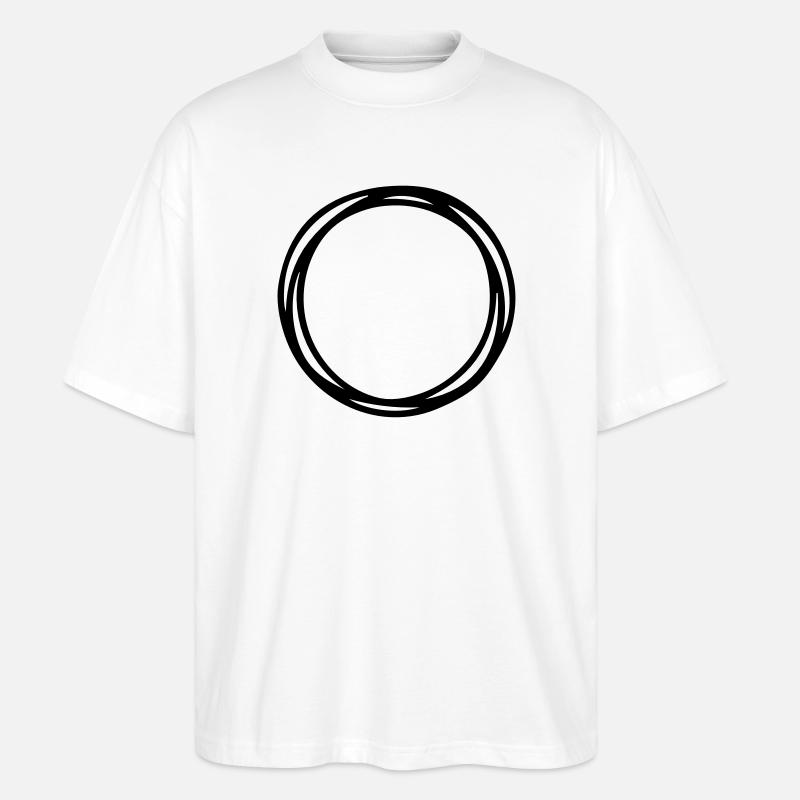 Kreise und Kreise - Stanley/Stella Oversized Unisex Bio T-Shirt Blaster 2.0 - Weiß