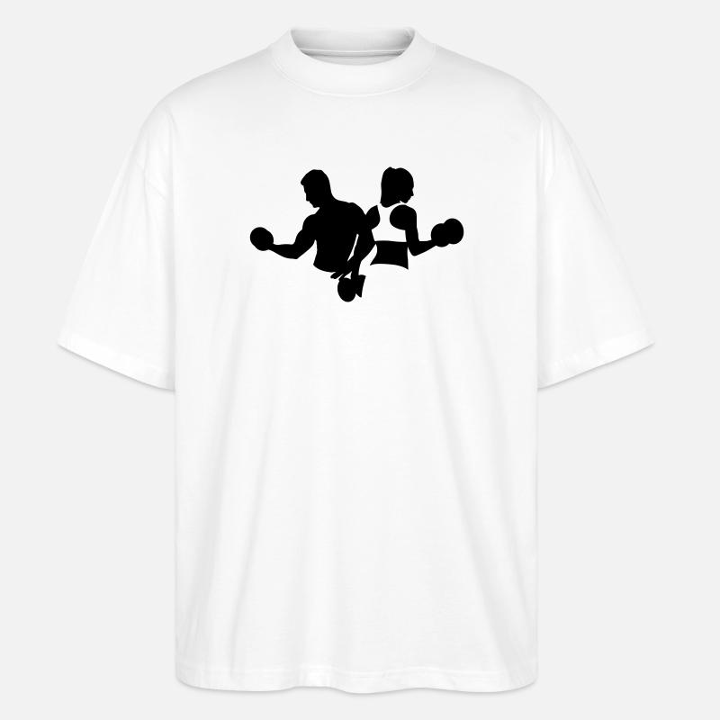 Bodybuilding - Stanley/Stella Oversized Unisex Bio T-Shirt Blaster 2.0 - Weiß