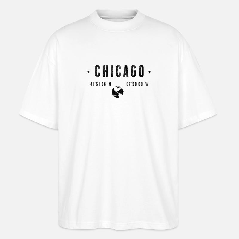 Chicago - Stanley/Stella Oversized Unisex Bio T-Shirt Blaster 2.0 - Weiß
