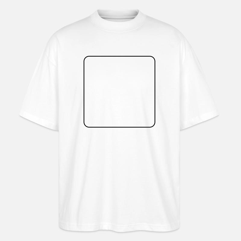 Rechteck abgerundete Ecke - Stanley/Stella Oversized Unisex Bio T-Shirt Blaster 2.0 - Weiß