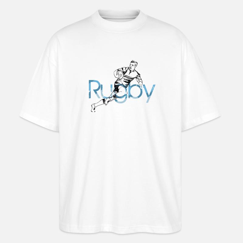 rugby - Stanley/Stella Oversized Unisex Organic T-shirt Blaster 2.0 - white