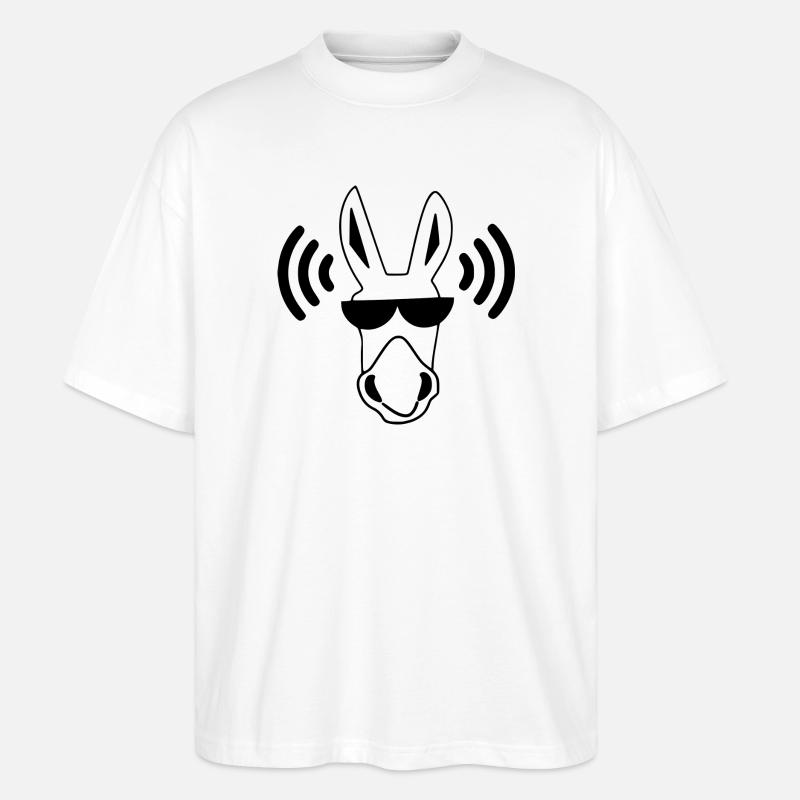 Cool Sonnenbrille Comic Lustig - Stanley/Stella Oversized Unisex Bio T-Shirt Blaster 2.0 - Weiß