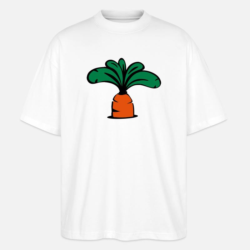 Möhre Icon - Stanley/Stella Oversized Unisex Bio T-Shirt Blaster 2.0 - Weiß