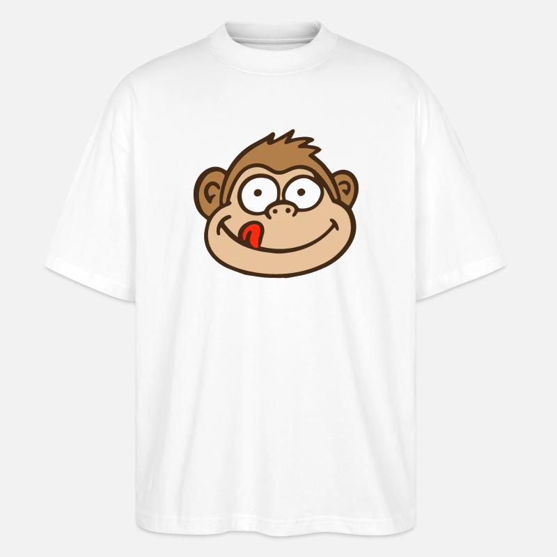 monkey - Stanley/Stella Oversized Unisex Organic T-shirt Blaster 2.0 - white