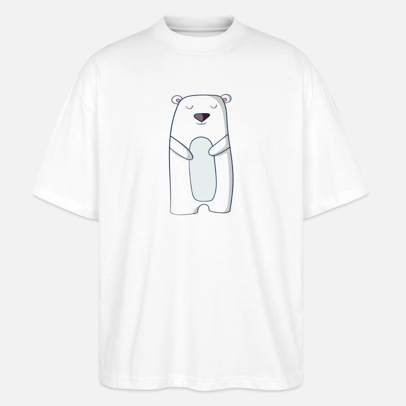 Eisbär - Stanley/Stella Oversized Unisex Bio T-Shirt Blaster 2.0 - Weiß
