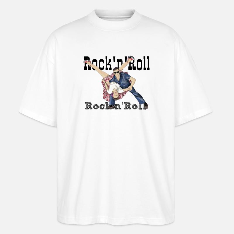 Rock and Roll - Stanley/Stella Oversized Unisex Bio T-Shirt Blaster 2.0 - Weiß