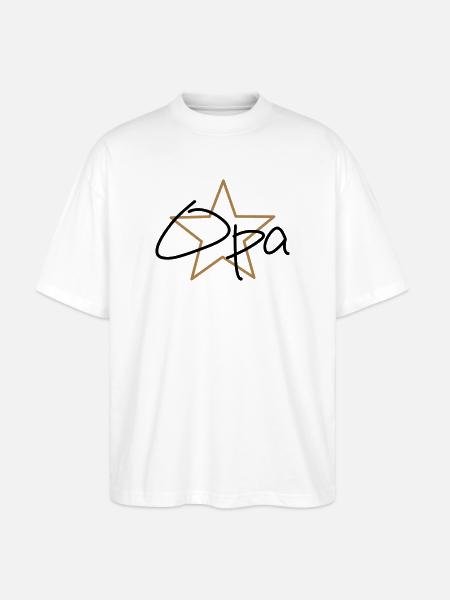 bester Opa - Stanley/Stella Oversized Unisex Bio T-Shirt Blaster 2.0 - Weiß