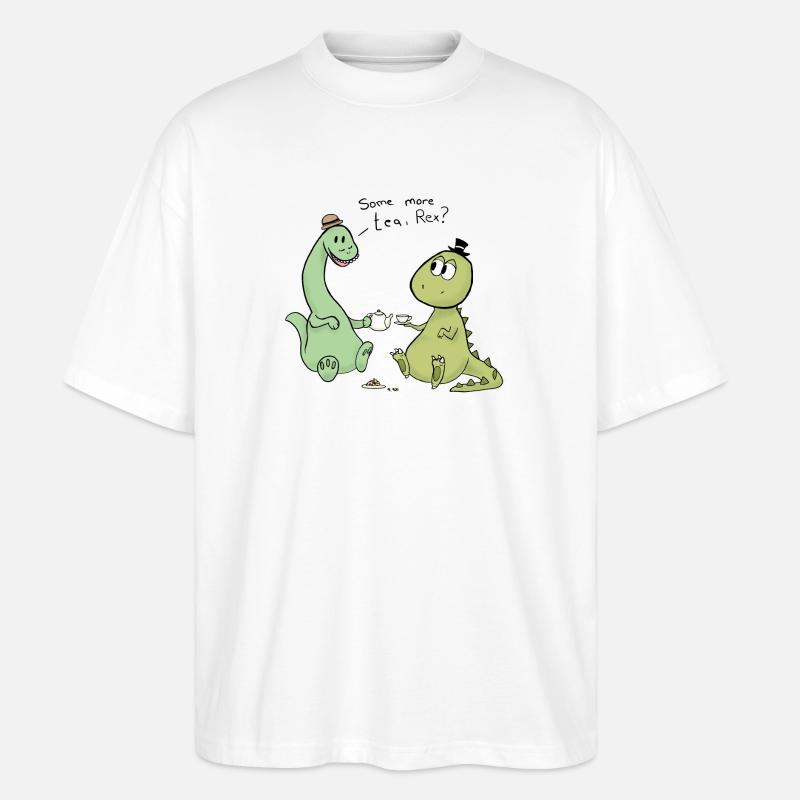 Tea Rex - Stanley/Stella Oversized Unisex Bio T-Shirt Blaster 2.0 - Weiß