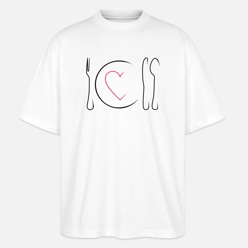 essen - Stanley/Stella Oversized Unisex Bio T-Shirt Blaster 2.0 - Weiß