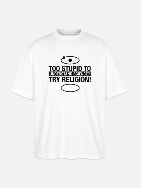 science-religion - Stanley/Stella Oversized Unisex Bio T-Shirt Blaster 2.0 - Weiß
