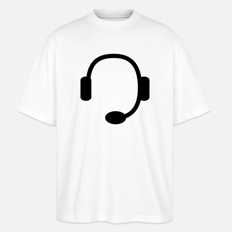 headset - T-shirt bio Blaster 2.0 coupe oversize Stanley/Stella Unisexe - blanc