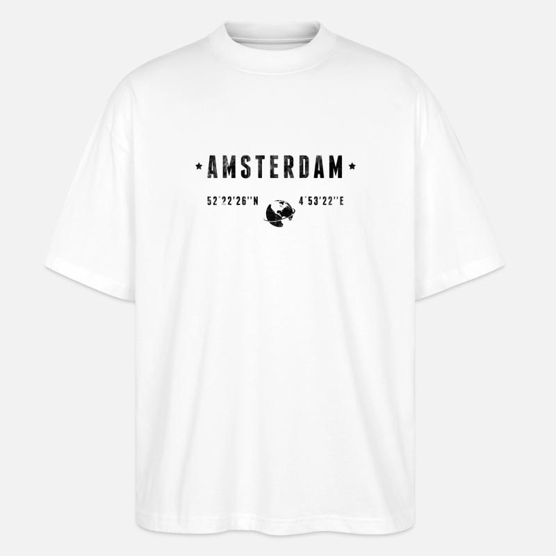 Amsterdam - Stanley/Stella Oversized Unisex Bio T-Shirt Blaster 2.0 - Weiß