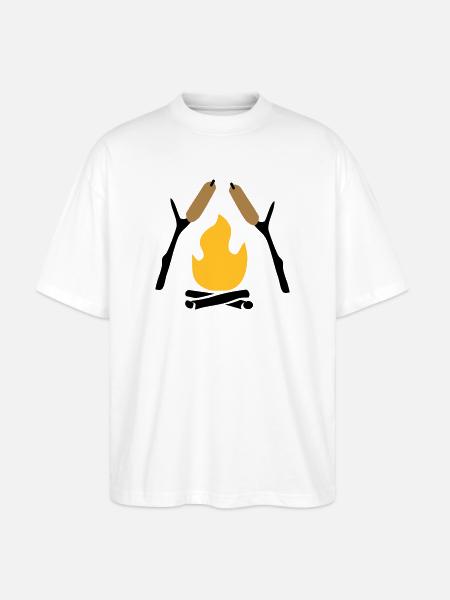 6061912 127479740 stick bread - Stanley/Stella Oversized Unisex Organic T-shirt Blaster 2.0 - white