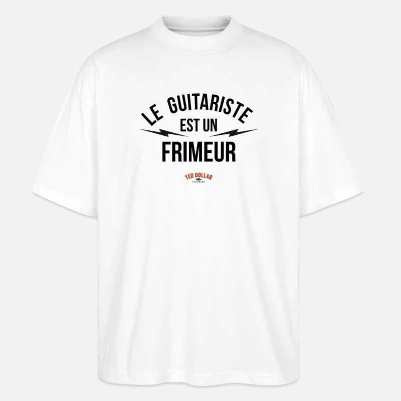 guitariste frimeur - Stanley/Stella Oversized Unisex Bio T-Shirt Blaster 2.0 - Weiß