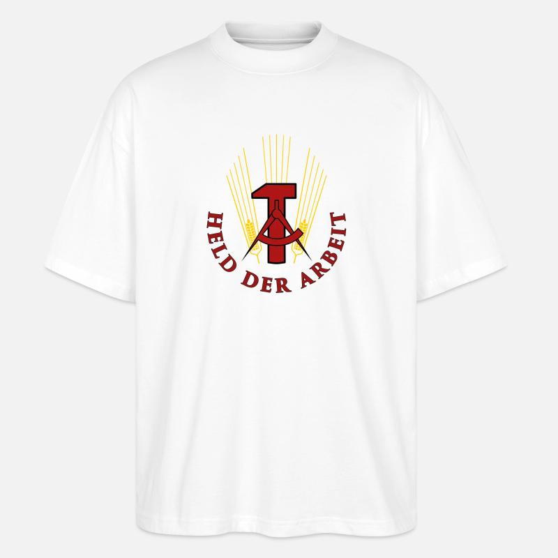 Held der Arbeit - Stanley/Stella Oversized Unisex Bio T-Shirt Blaster 2.0 - Weiß