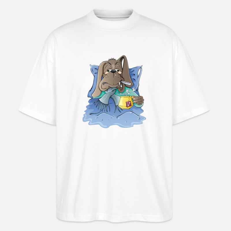 Hundeelend - Stanley/Stella Oversized Unisex Bio T-Shirt Blaster 2.0 - Weiß